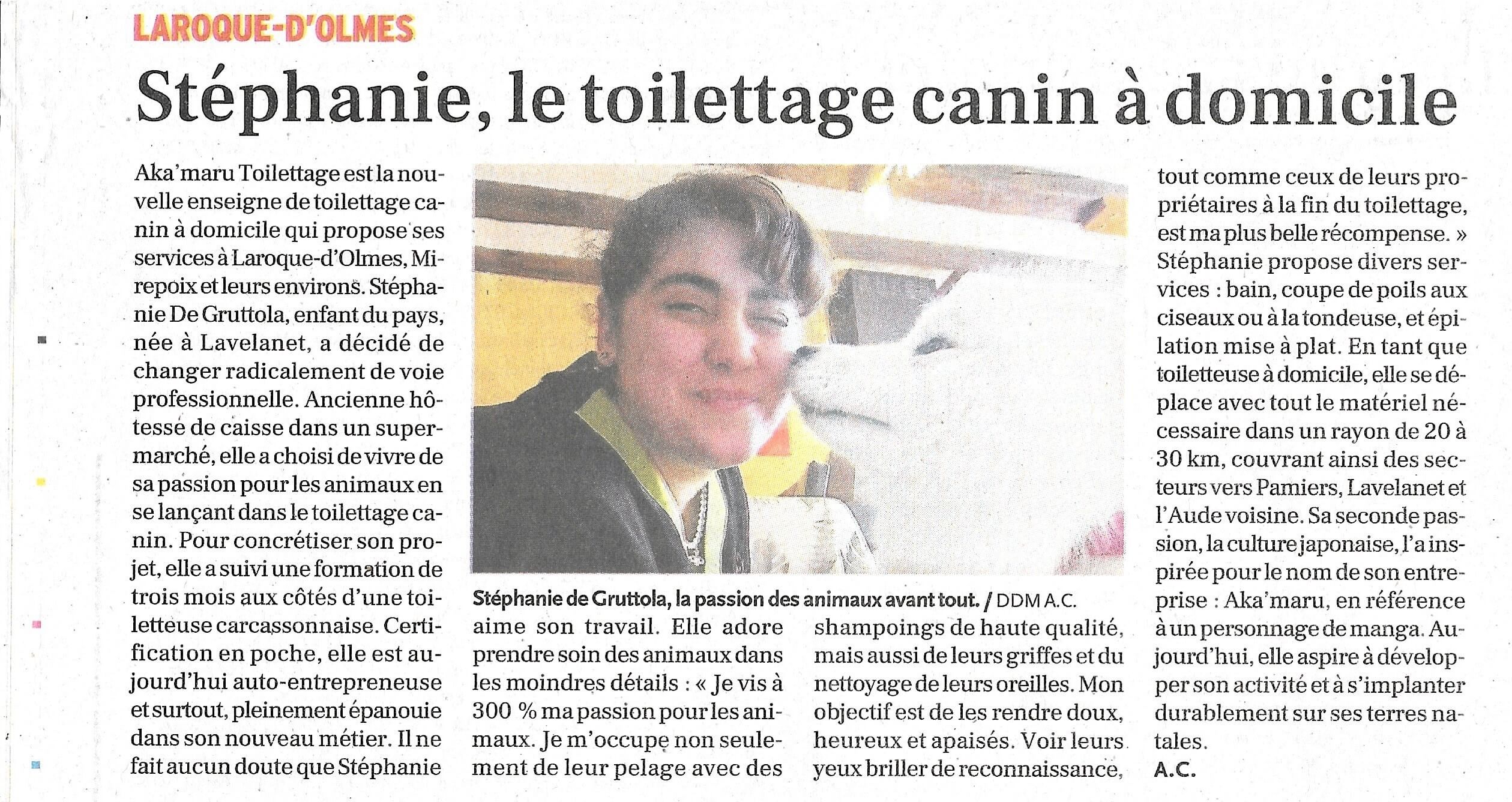 aka'maru toilettage, Aka'Maru toilettage, akamaru toilettage, stephanie, depeche